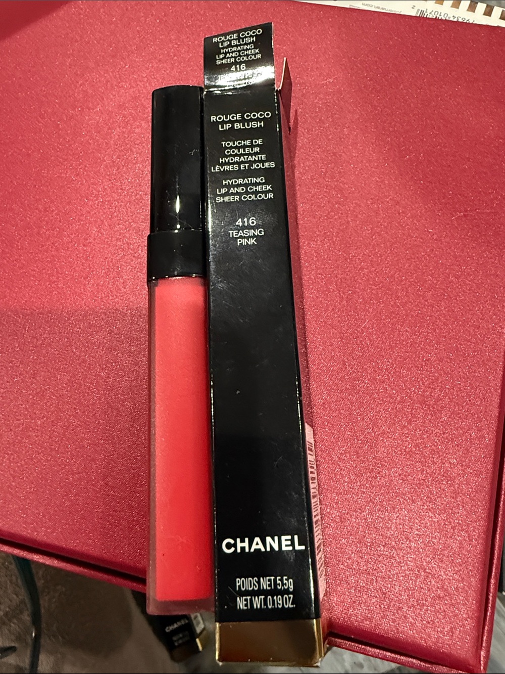 CHANEL Rouge Coco Lip Blush 416 Teasing Pink - Soft Rose Pink